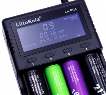 Сетевое зарядное устройство LiitoKala Lii-PD4 для аккумуляторов 18650 (с дисплеем)#1941759