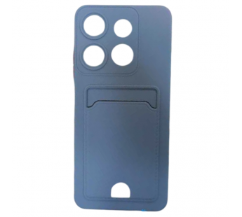 Чехол силиконовый Tecno Spark Go 2023/Pop 7 матовый цветной с визитницей серый#2131010