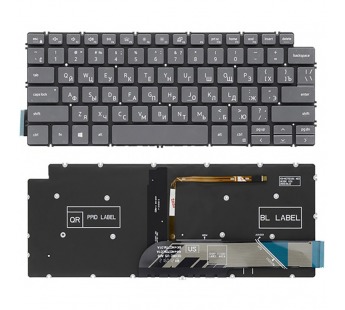 Клавиатура для Dell Latitude 3301 серая с подсветкой#1931810