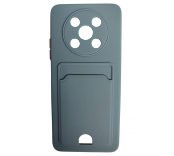 Чехол силиконовый Huawei Nova Y90 матовый цветной с визитницей серый#2131032