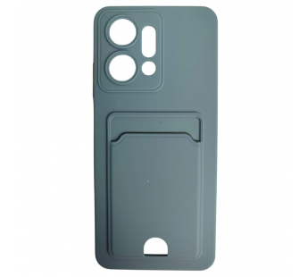 Чехол силиконовый Honor X7A матовый цветной с визитницей серый#2131017