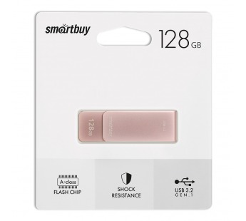 Флеш-накопитель USB 3.0 128GB Smart Buy M1 розовый металлик#1909936