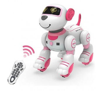 Радиоуправляемый робот-собака Volantex RC Умный друг звук, свет, танцы, розовая#2015347