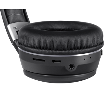 Bluetooth-наушники полноразмерные Defender FreeMotion B595 (black/grey) (220445)#1901481