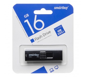 Флэш накопитель USB 16 Гб Smart Buy Fashion 3.0 (black) (212805)#1908703
