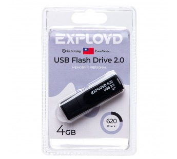 Флэш накопитель USB  4 Гб Exployd 620 (black) (220850)#1908689