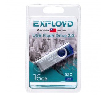 Флэш накопитель USB 16 Гб Exployd 530 (blue) (220854)#1908697