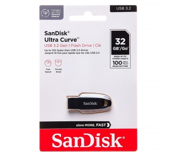 Флэш накопитель USB 32 Гб SanDisk Ultra Curve 3.2 (black) (220862)#1908722