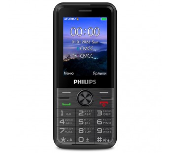 Мобильный телефон Philips E6500 Black (2,4"/0,3МП/1700mAh)#2046058