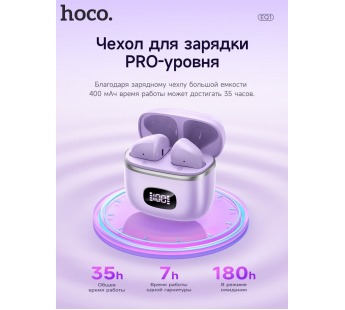 Беспроводные Bluetooth-наушники Hoco EQ1 TWS белые#1903675