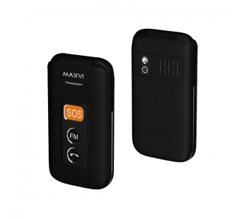 Мобильный телефон Maxvi E5 Black раскладушка (2,4"/1,3МП/1500mAh)#1903909