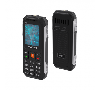 Мобильный телефон MAXVI T100 Black (1,77"/без камеры/IP54/1500mAh)#1903916
