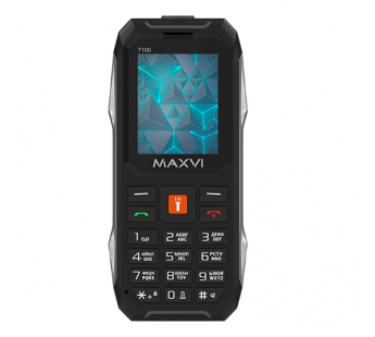 Мобильный телефон MAXVI T100 Black (1,77"/без камеры/IP54/1500mAh)#1903918