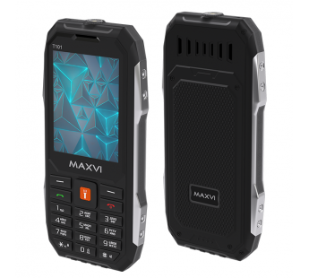 Мобильный телефон MAXVI T101 Black (2,8"/без камеры/IP54/4000mAh)#1903873