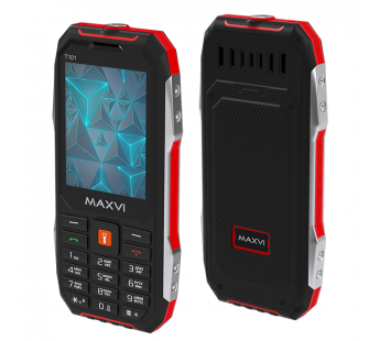 Мобильный телефон MAXVI T101 Red (2,8"/без камеры/IP54/4000mAh)#1903869