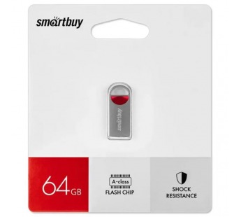 Флеш-накопитель USB 64GB Smart Buy MC8 металл красный#1909984