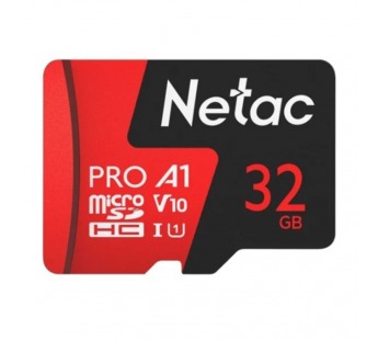 Карта памяти MicroSD 32GB Netac P500 Extreme Pro Class 10 UHS-I A1 V10 (100 Mb/s) без адаптера#1929519