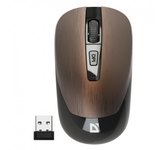 Мышь беспроводная DEFENDER Wave MM-995 бронза,4D,800-1600dpi,бесшумная#1904993