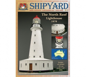 Сборная картонная модель Shipyard маяк North Reef Lighthouse (№55), 1/87#1906263