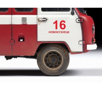 Сборная модель ZVEZDA УАЗ-3909 "Буханка" Пожарная служба, 1/43#1909970