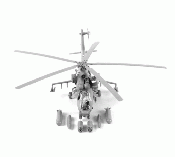 Сборная модель ZVEZDA Советский ударный вертолет Ми-24В/ВП "Крокодил", подарочный набор, 1/72#1922815
