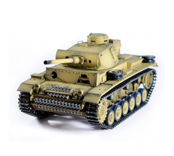 Р/У танк Taigen 1/16 Panzerkampfwagen III (Германия) дым, свет (для ИК боя) V3 2.4G RTR пустыня#2009954