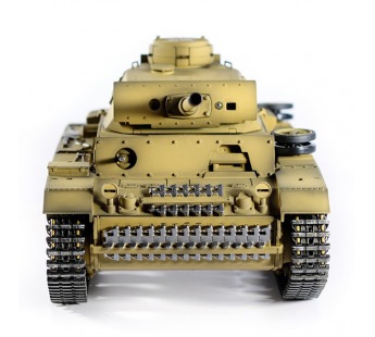 Р/У танк Taigen 1/16 Panzerkampfwagen III (Германия) дым, свет V3 2.4G RTR пустыня#2009969