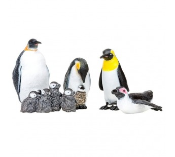 Набор фигурок животных MASAI MARA ММ203-002 серии "Мир морских животных": Семья пингвинов, 5 пр.#1908108