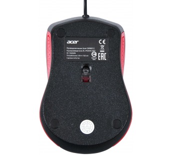 Мышь Acer OMW012 черный/красный оптическая (1200dpi) USB (3but) ZL.MCEEE.003 [08.08], шт#1908653