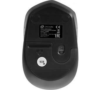 Мышь Оклик 488MW черный/серый оптическая (1600dpi) беспроводная USB для ноутбука (4but) [08.08], шт#1908580