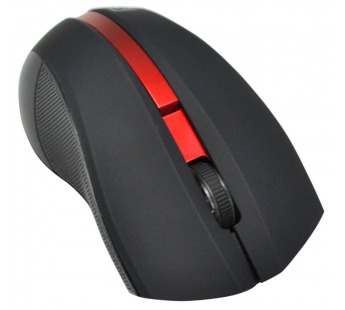 Мышь Оклик 615MW черный/красный оптическая (1200dpi) беспроводная USB для ноутбука (3but) [08.08], шт#1908630