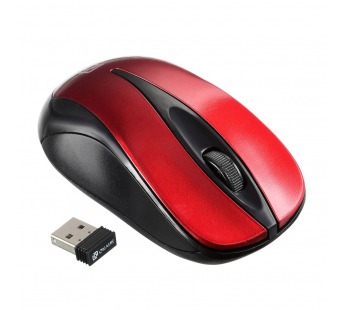 Мышь Оклик 675MW черный/красный оптическая (1200dpi) беспроводная USB для ноутбука (3but) [08.08], шт#1908508