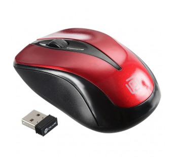 Мышь Оклик 675MW черный/красный оптическая (1200dpi) беспроводная USB для ноутбука (3but) [08.08], шт#1908507