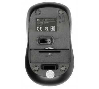 Мышь Оклик 675MW черный/синий оптическая (1200dpi) беспроводная USB для ноутбука (3but) [08.08], шт#1908542