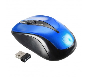 Мышь Оклик 675MW черный/синий оптическая (1200dpi) беспроводная USB для ноутбука (3but) [08.08], шт#2132209