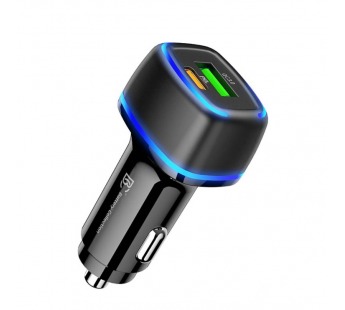 Автомобильное зарядное устройство USB/Type-C BC CC119 (20W, QC3.0, PD, 1Type-C, 1USB) Черный#2139301