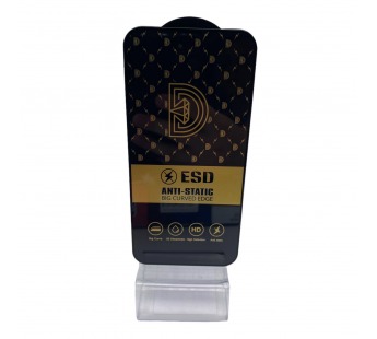 Защитное стекло iPhone 13/13 Pro/14 (Golden Diamond ESD 0.4mm) тех упаковка Черное#1910416
