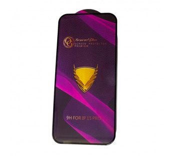 Защитное стекло iPhone 15 Pro (Golden Armor OG ESD) тех упаковка Черное#2074681