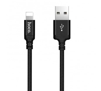 Кабель USB - Lightning Hoco X14 (2A, оплетка нейлон, 2 м) Черный#1920879