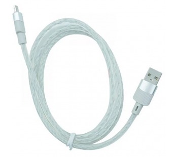 Кабель USB - MicroUSB Hoco X99 (2.4A, прозрачный силикон, термостойкий) Серый#2126307