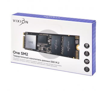 SSD M.2 накопитель Vixion 128Gb One SM2, PCI-E 3.x x4, SMI2263XT, R:1100MB/S, W:900MB/S#1940792