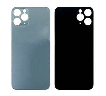 Задняя крышка для iPhone 11 Pro Темно-зеленый (стекло, широкий вырез под камеру, логотип - Премиум#1927783