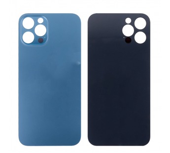 Задняя крышка для iPhone 12 Pro Синий (стекло, широкий вырез под камеру, логотип) - Премиум#1928763