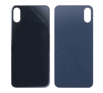 Задняя крышка для iPhone Xs Серый (стекло, широкий вырез под камеру, логотип) - Премиум#1928875