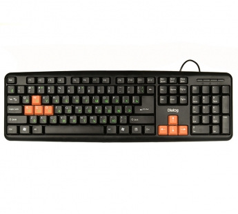 Dialog - клавиатура, USB, черная c оранжевыми игровыми клавишами#1913434