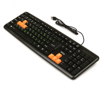 Dialog - клавиатура, USB, черная c оранжевыми игровыми клавишами#1913439