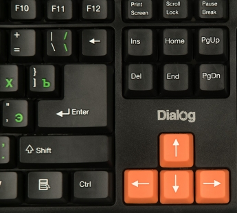 Dialog - клавиатура, USB, черная c оранжевыми игровыми клавишами#1913441
