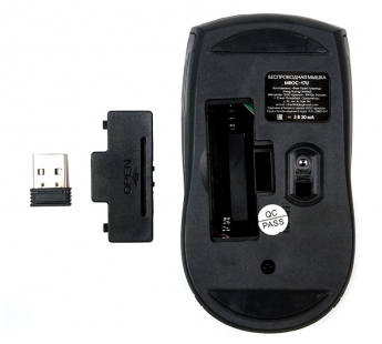 Мышь Dialog Pointer - RF 2.4G опт. мышь, 3 кнопки + ролик, USB, черная#1913586