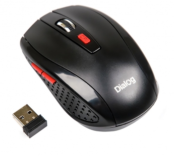 Dialog Pointer - Bluetooth + RF 2.4G  опт. мышь, 6 кнопок + ролик, USB, черная#1913596