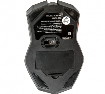 Dialog Pointer - RF 2.4G опт. мышь, 6 кнопок + ролик, USB, черная#1913631